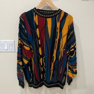 Protege Collection “Coogi” Style Colorful Sweater—FABULOUS Color/Pattern—EUC-XL